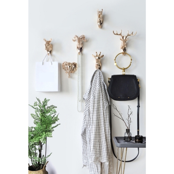 🧡5 ⭐ rated🧡METALLIC BLACK DEER Shaped wall hook - Picture 6 of 8